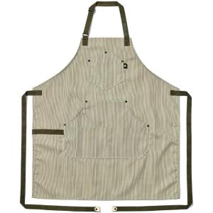 image:imageHexClad Eco Modern Chef Apron for Cooking and Grilling Professional HexTwill Fabric Aprons with PocketsClassic Stripe Forest