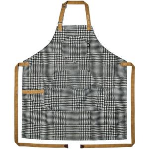 image:imageHexClad Eco Modern Chef Apron for Cooking and Grilling Professional HexTwill Fabric Aprons with PocketsHoundstoothonyx