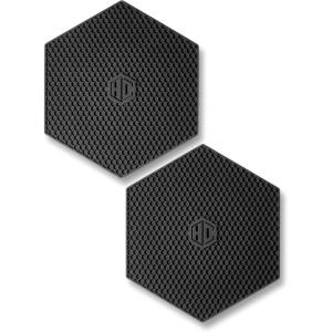 image:imageHexClad Hexagon Silicone Trivets 2Pack Nonslip and Heat Resistant Hot Pads Black