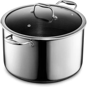 image:imageHexClad Hybrid Nonstick 5Quart Dutch Oven with Stainless Steel Lid StayCool Handles DishwasherFriendly OvenSafe Up to 900F Induction Ready Compatible with All Cooktops12Quart