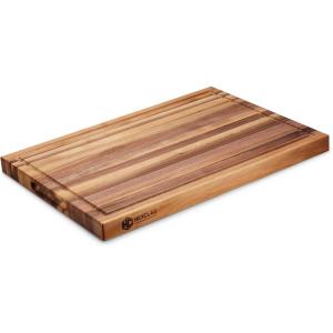 image:imageHexClad Large Walnut Cutting Board DoubleSided with Juice Groove amp Recessed Handles Durable ScratchResistant Hardwood Great for Chopping Carving amp Serving 1375x195