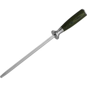 image:imageHexClad Utility Knife 5Inch Japanese Damascus Stainless Steel Blade Pakkawood Handle9Inch Honing Rod