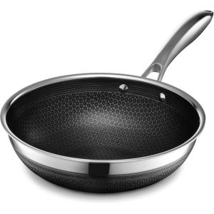 image:imageHexClad Hybrid Nonstick 12Inch Wok StayCool Handle DishwasherFriendly OvenSafe Up to 900F Induction Ready Compatible with All Cooktops10Inch